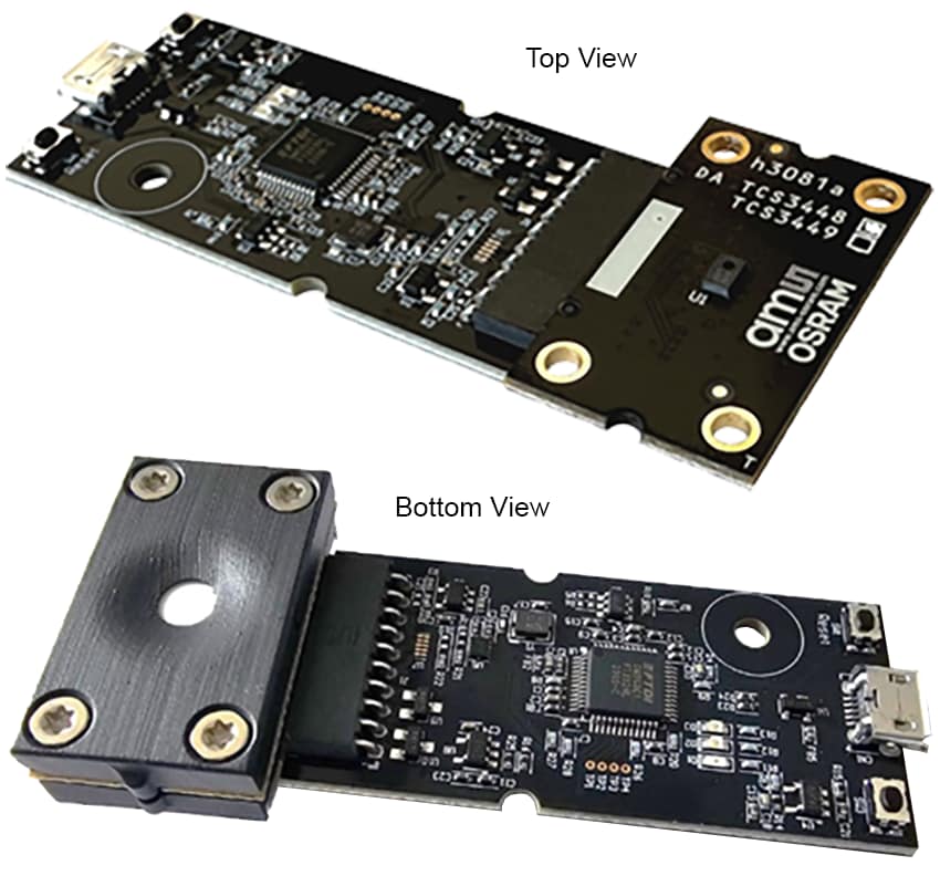 Technische Zeichnung - ams OSRAM TCS3448_EVM_KT Evaluierungskit für optische Sensoren